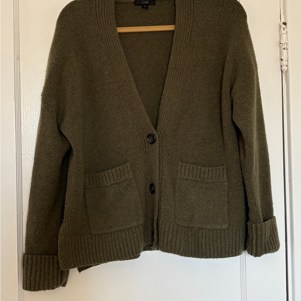 J. Crew Cropped Cardigan Sweater in Supersoft Yarn - Picture 3 of 5